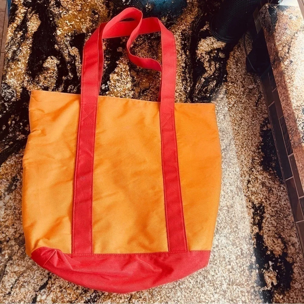 Vintage‎ orange Canvas tote Sailing Cozumel